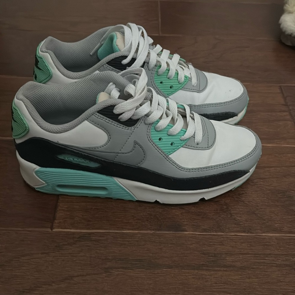 Greensih blue nike air maxes